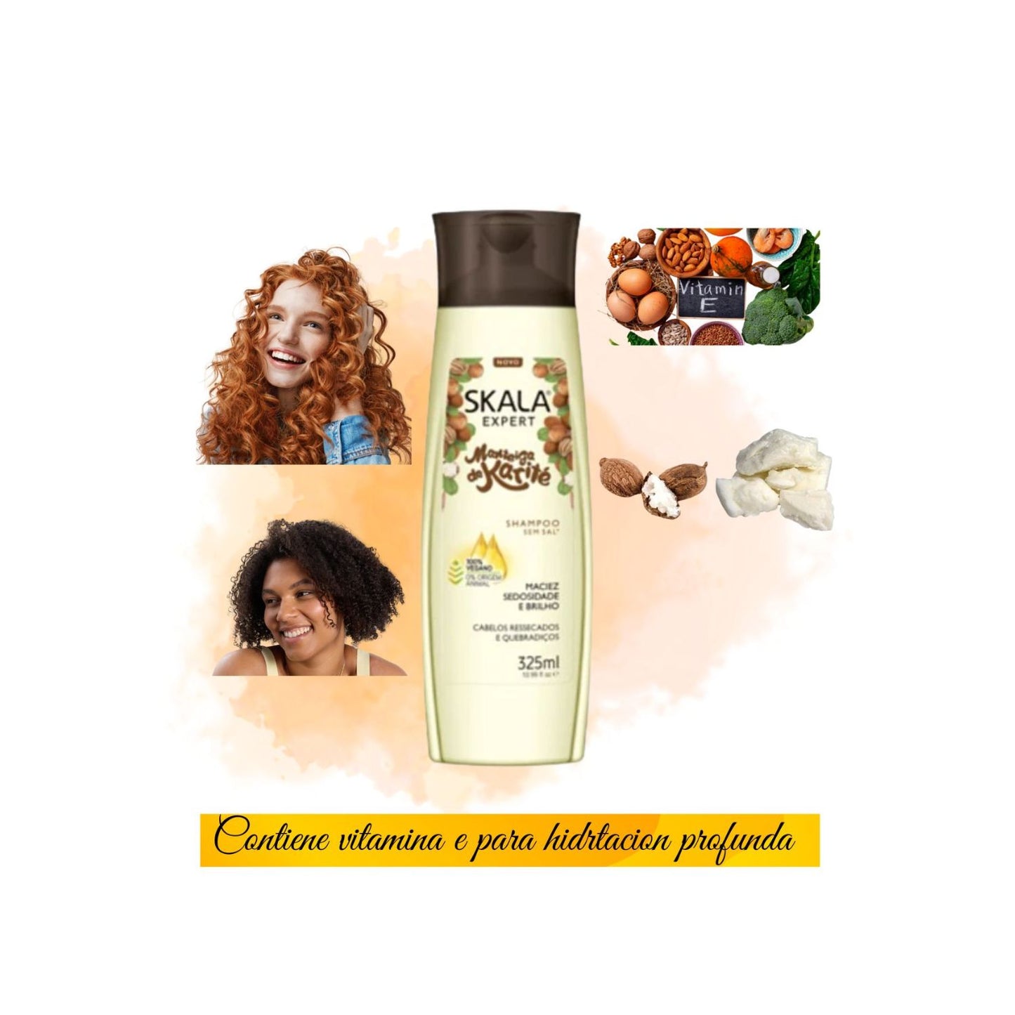 Shampoo Manteca de Karite Skala 325ml Hidrata Nutre Brillo