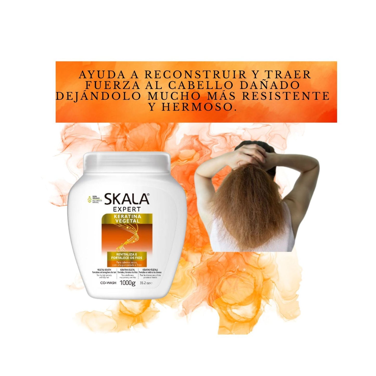 Mascara Skala Keratina Vegetal 1kg Crema de Tratamiento Fortalece