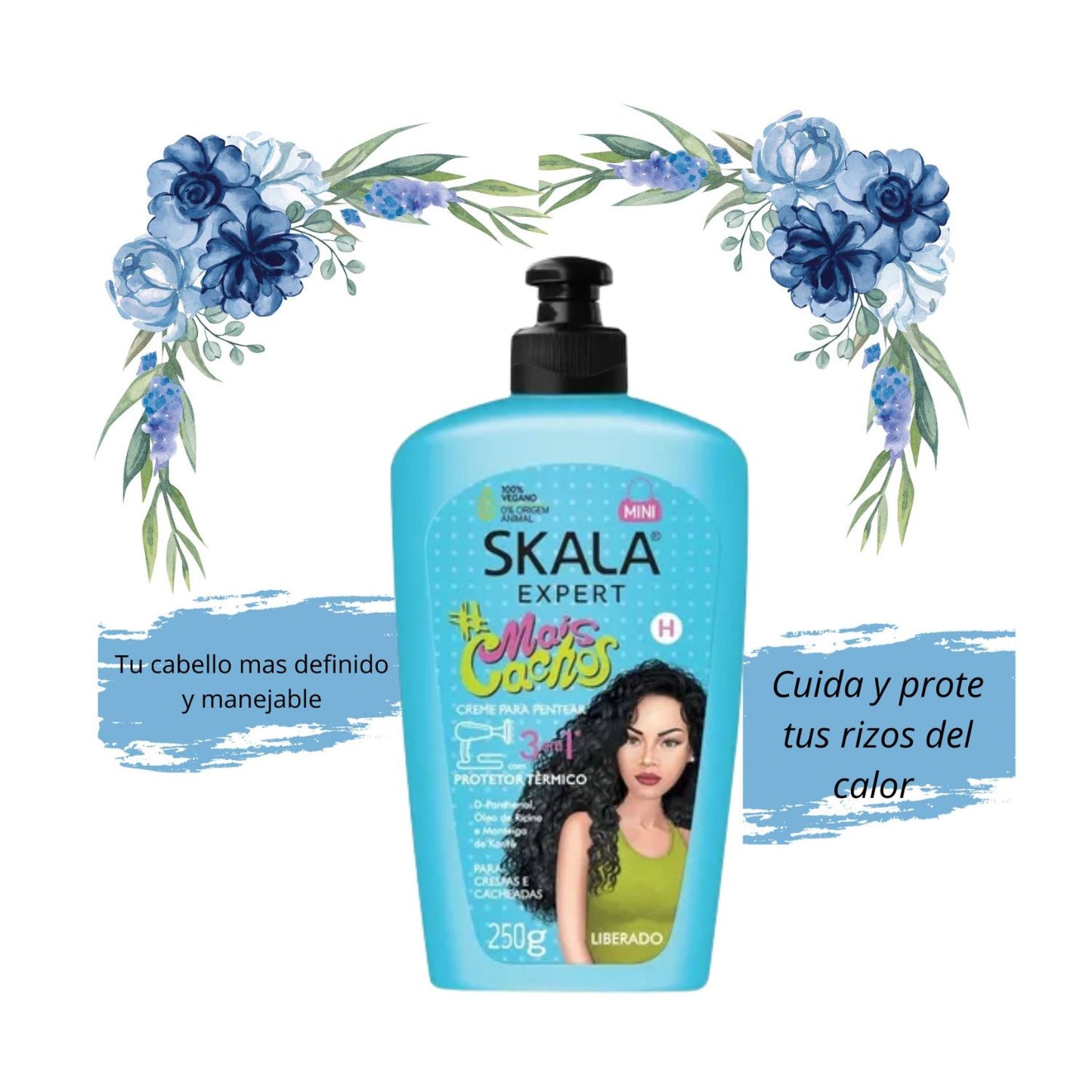 Crema Para Peinar 3 en 1 Mais Cachos Skala 250g Hidrata Brillo