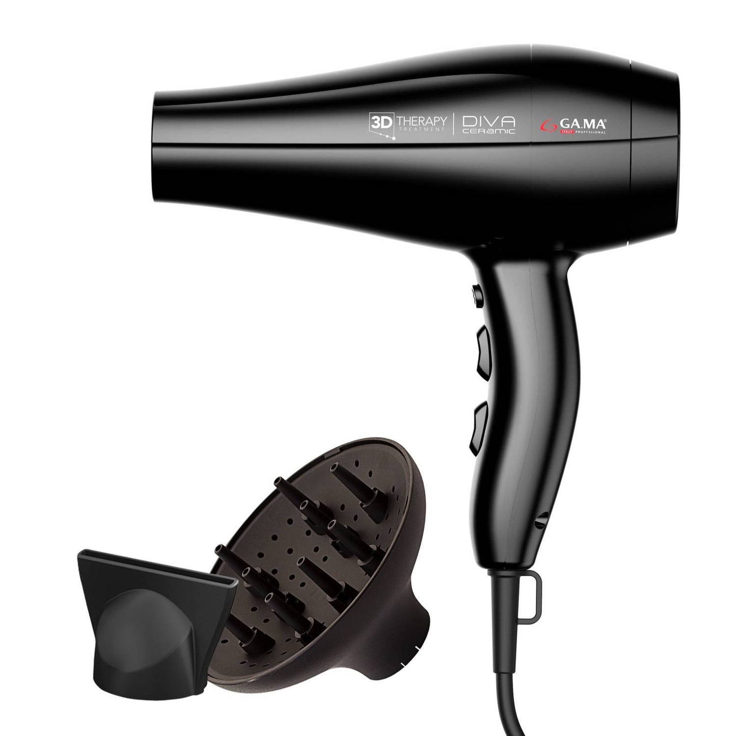 Secador De Pelo Gama Diva 3D Therapy Ceramic Tecnología Ion Plus 2300W