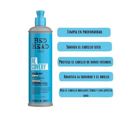 Bed Head Shampoo Recovery Hidratante Tigi 400ml Humecta Limpia Suaviza