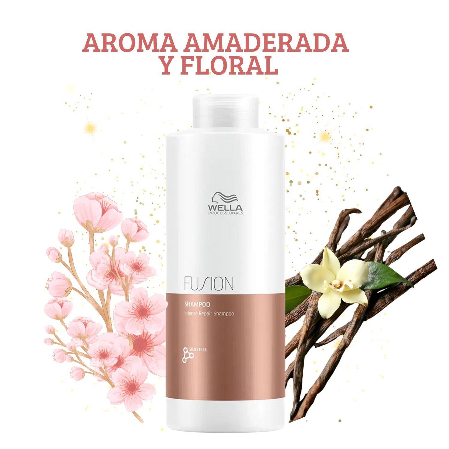 Shampoo Wella Fusion 1000ml Reparación Intensa Purificación Metal