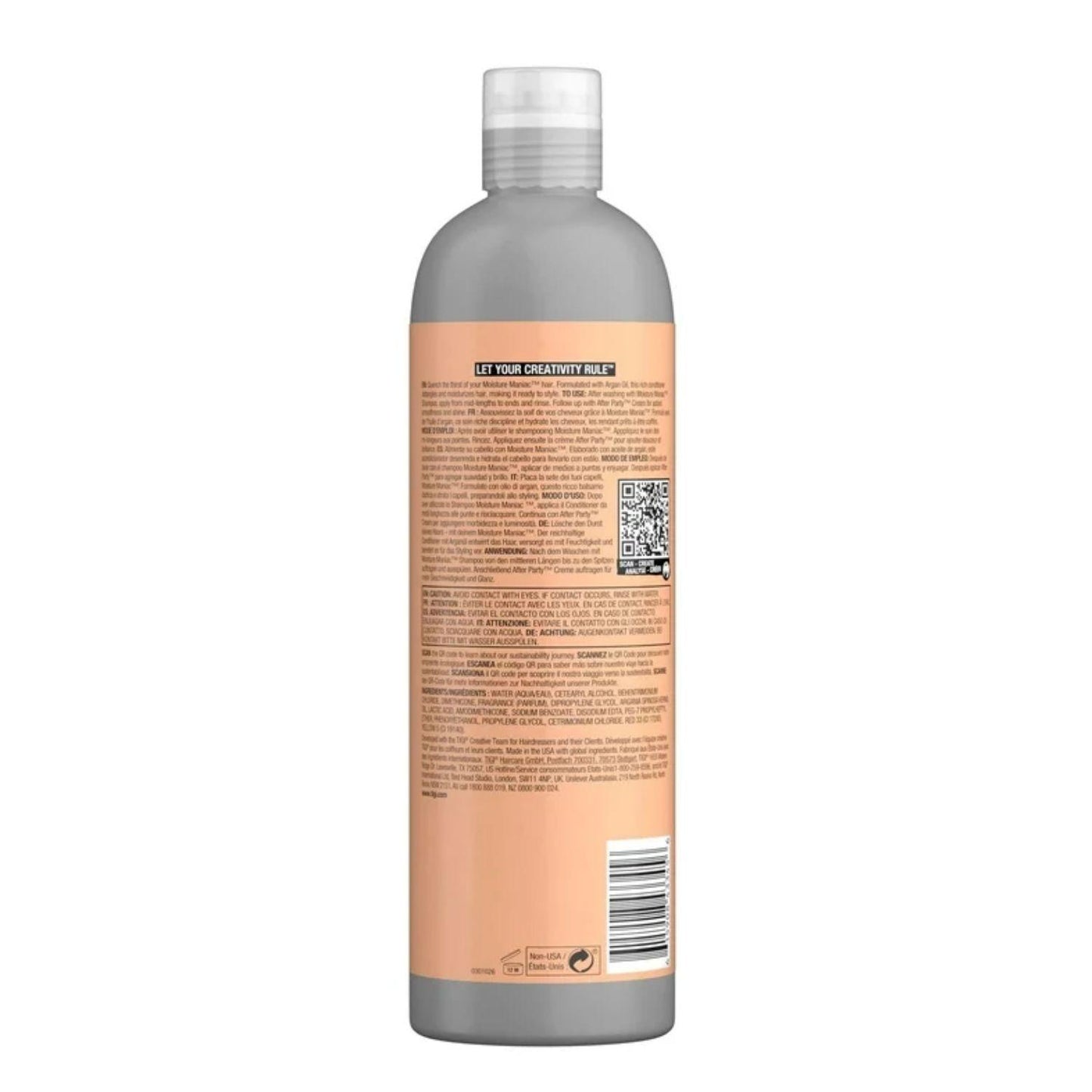 TIGI Bed Head Shampoo Moisture Maniac Revitalizante 750ml Cabello Seco