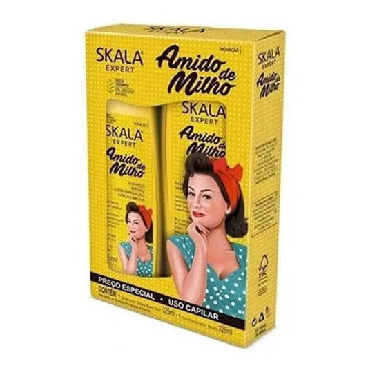 Kit Skala Amido do Milho Shampoo sin Sal Acondicionador Fuerza Brillo