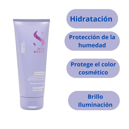 Alfaparf Semi Di lino Acondicionador Smooth Rebel 200ml AntiFrizz