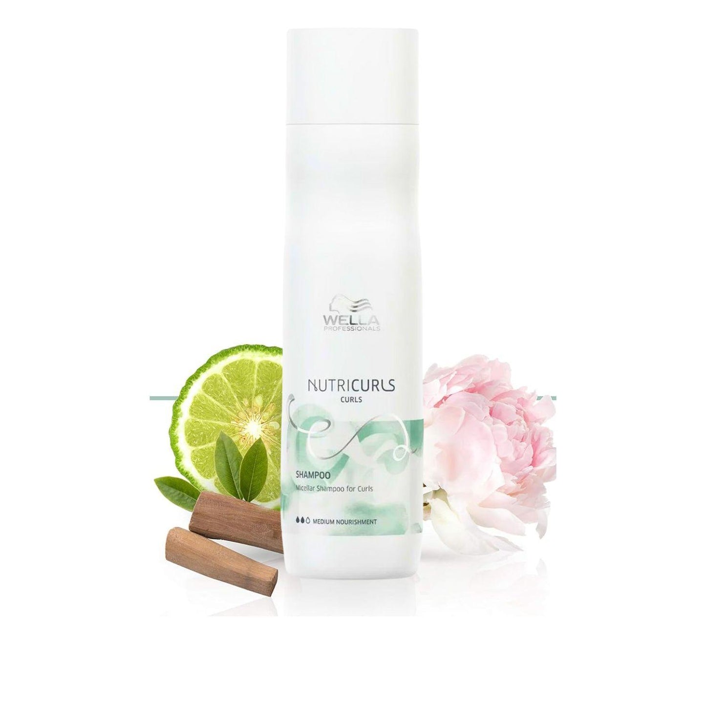 Shampoo Wella Nutricurls Micellar 250ml Rizos Hidrata Limpieza Suave