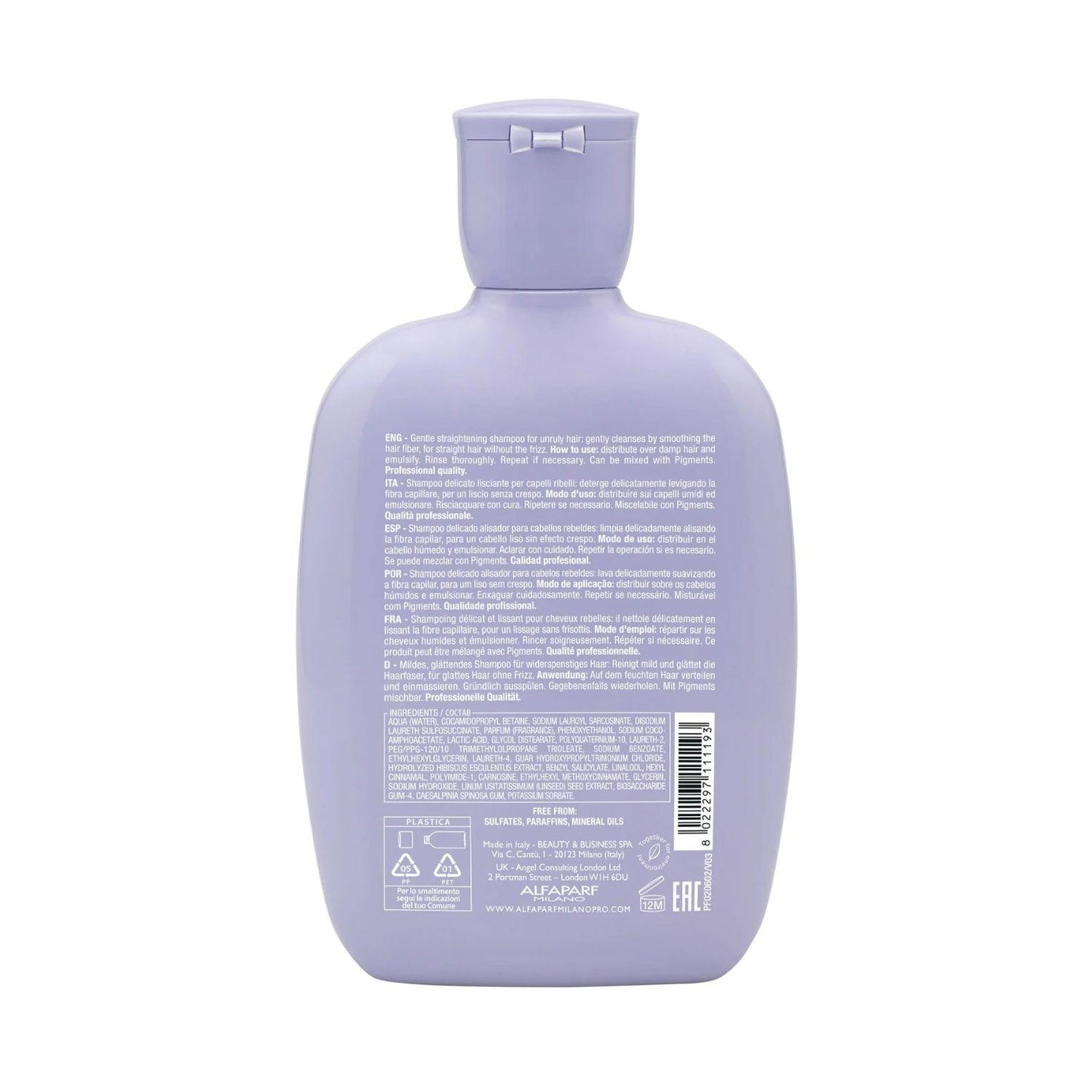 Alfaparf Semi Di lino Shampoo Smooth Rebel 250ml Anti Encrespamiento
