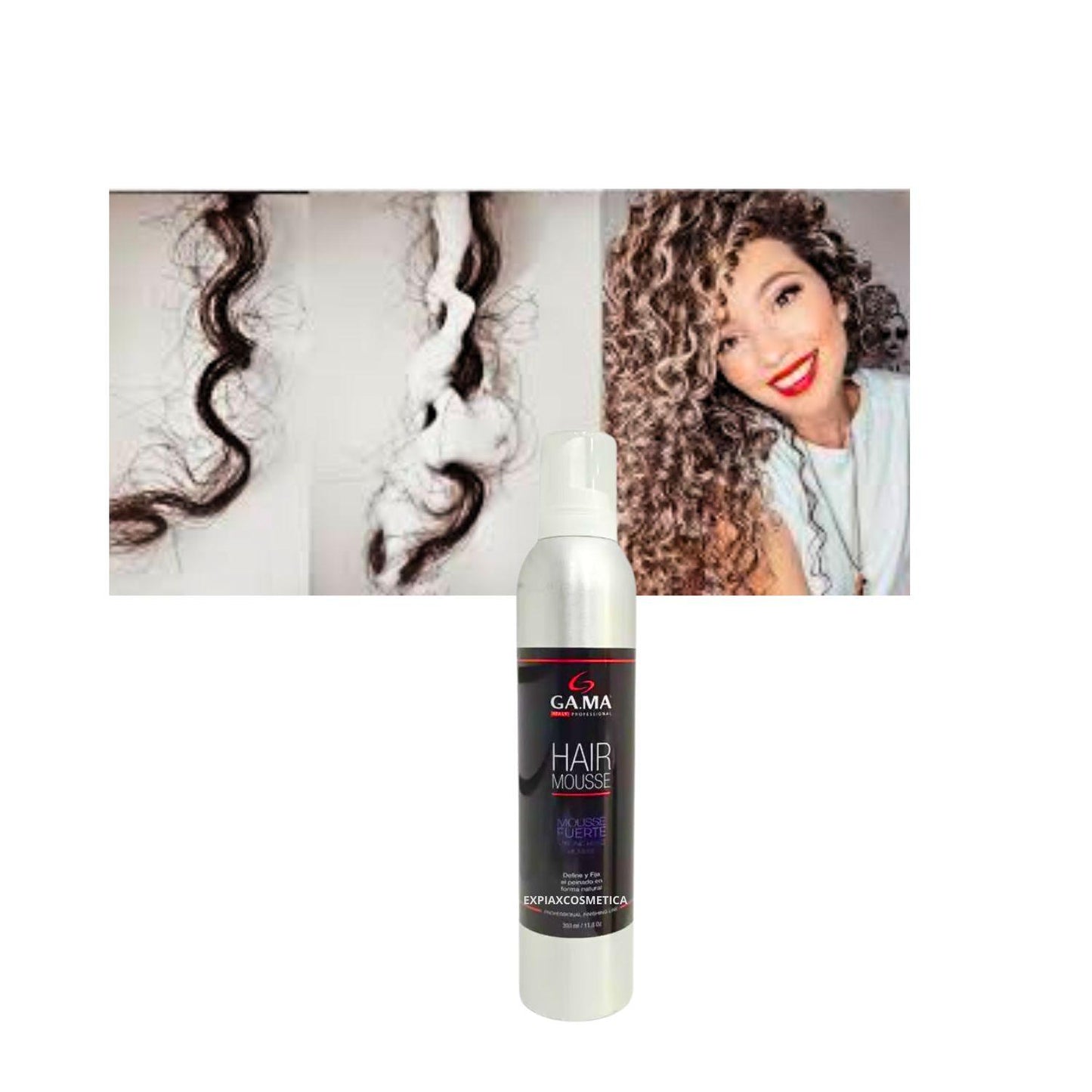 Mousse Fuerte Gama Italy 300ml Define y  Peinado Natural
