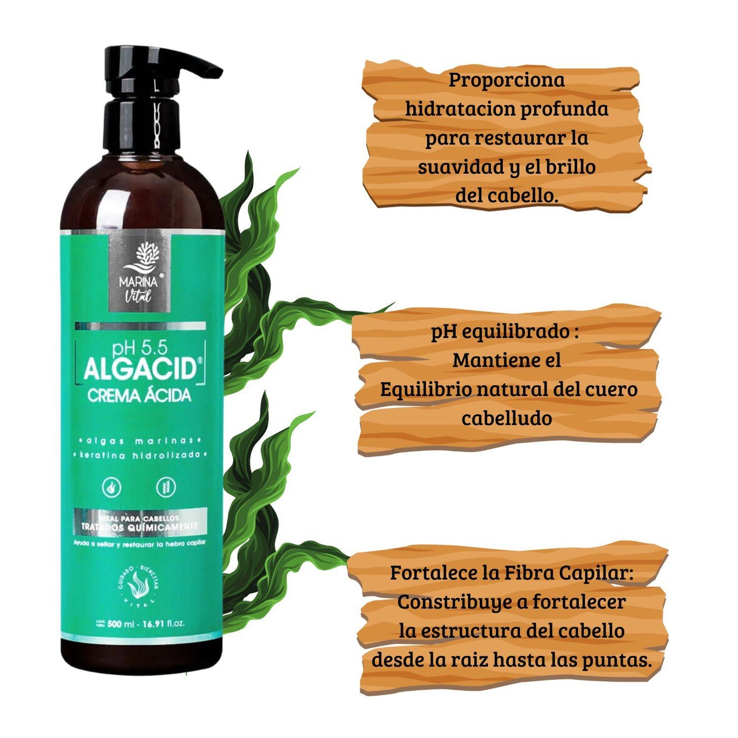 Marina Vital Crema Acida Algacid 500ml Algas Marinas