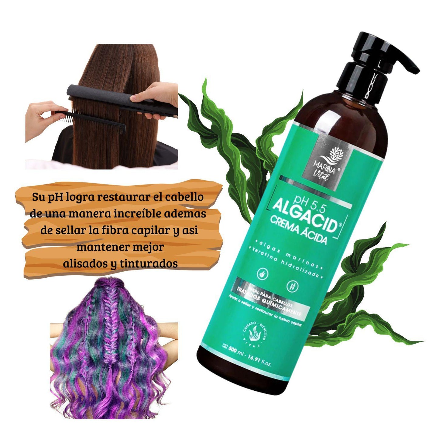 Marina Vital Crema Acida Algacid 500ml Algas Marinas
