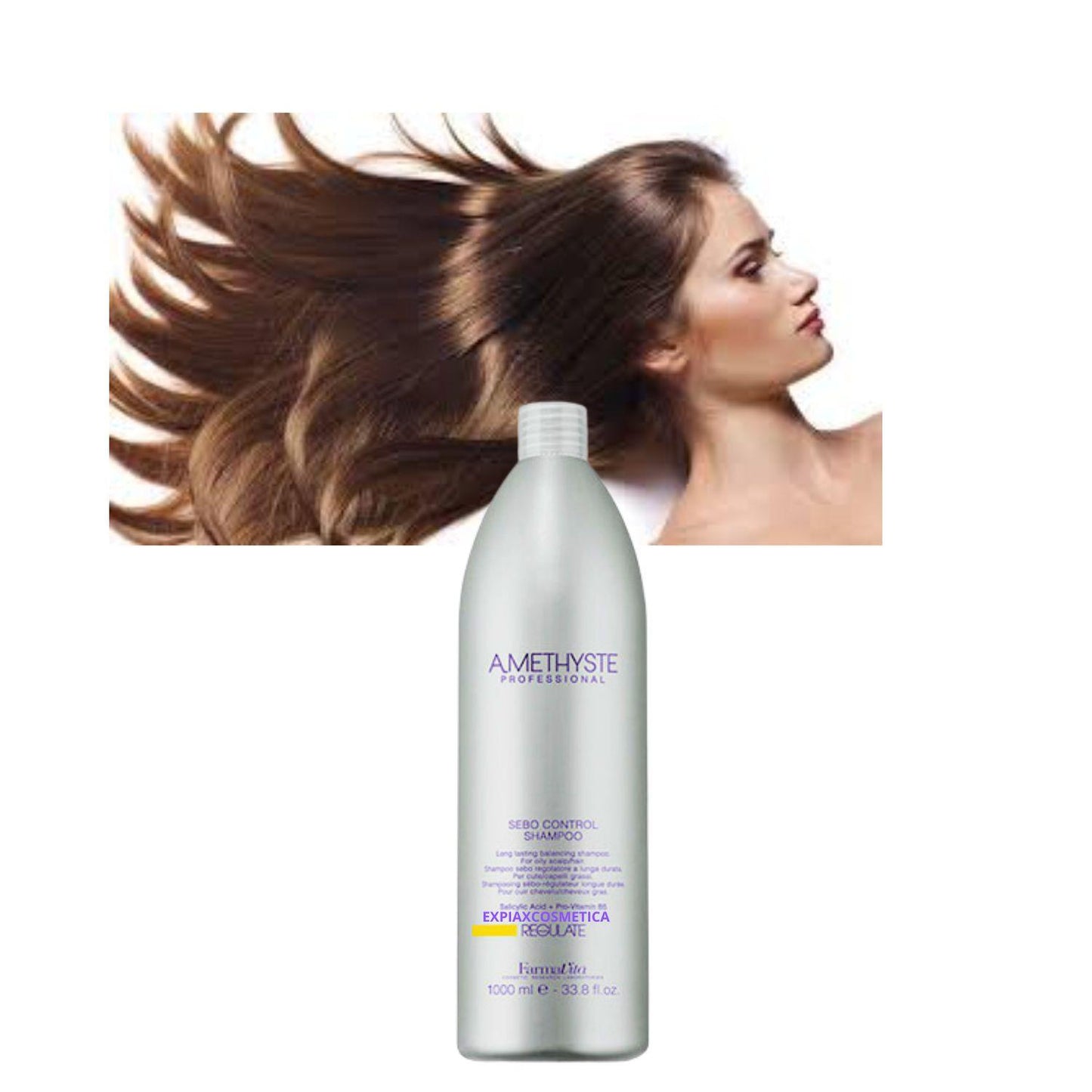 Shampoo Farmavita Amethyste Regulate 1000ml Acido Salicílico