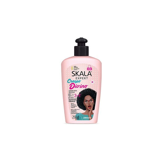 Crema para Peinar 3 en 1 Crespo Divino Skala 250g Hidrata Antifrizz.