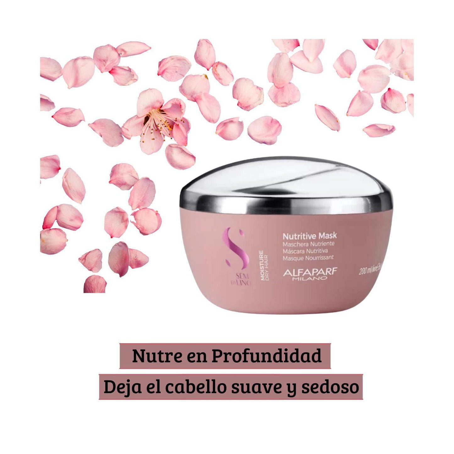Alfaparf Semi Di Lino Mascarilla Moisture 200ml Nutrición Restaura