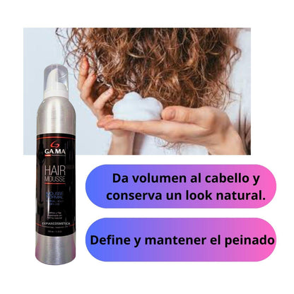 Mousse Normal Gama  300ml Define Fija el Peinado Natural