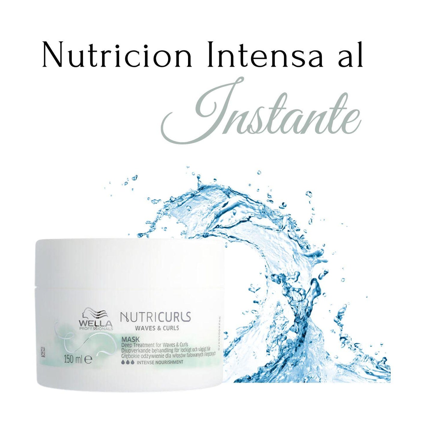 Mascarilla Wella Nutricurls Tratamiento Profundo Para Rizos 150ml