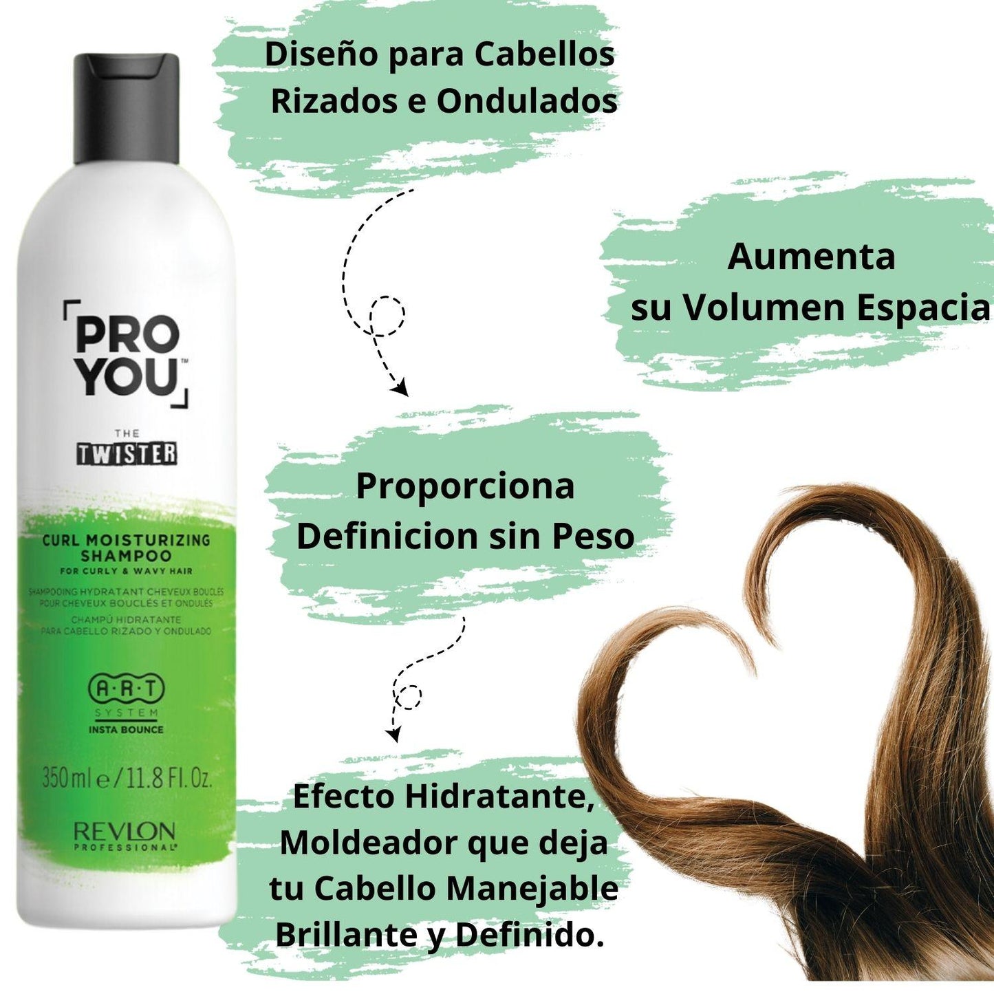 Shampoo Revlon The Twister Pro You 350ml  hidratante Rizos e Ondulado