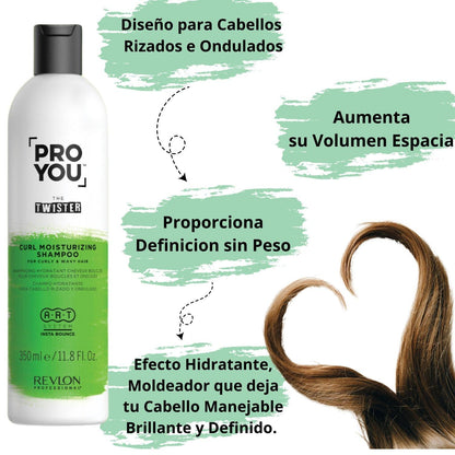 Shampoo Revlon The Twister Pro You 350ml  hidratante Rizos e Ondulado