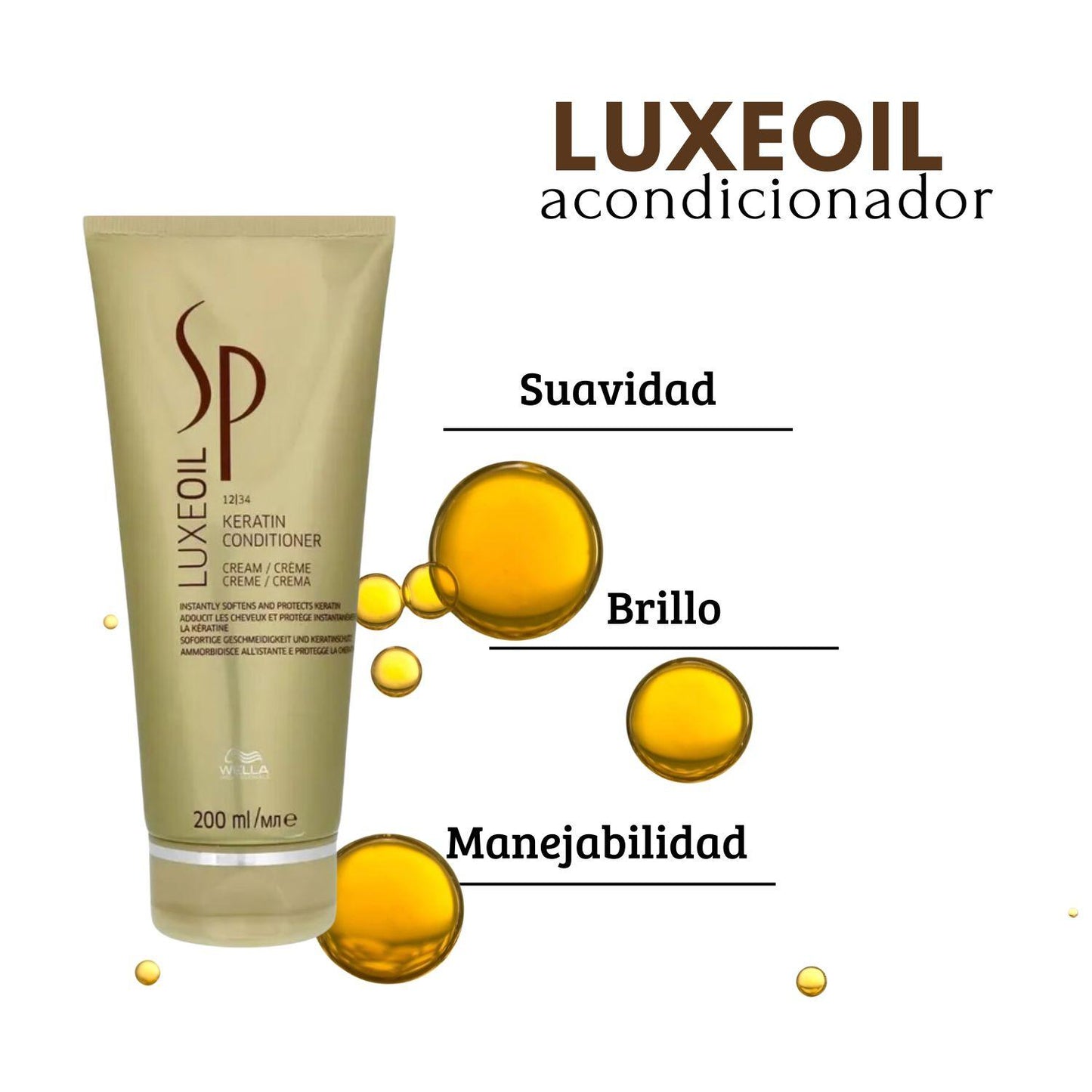Wella Acondicionador Luxe Oil Keratin Protect 200ml Queratina