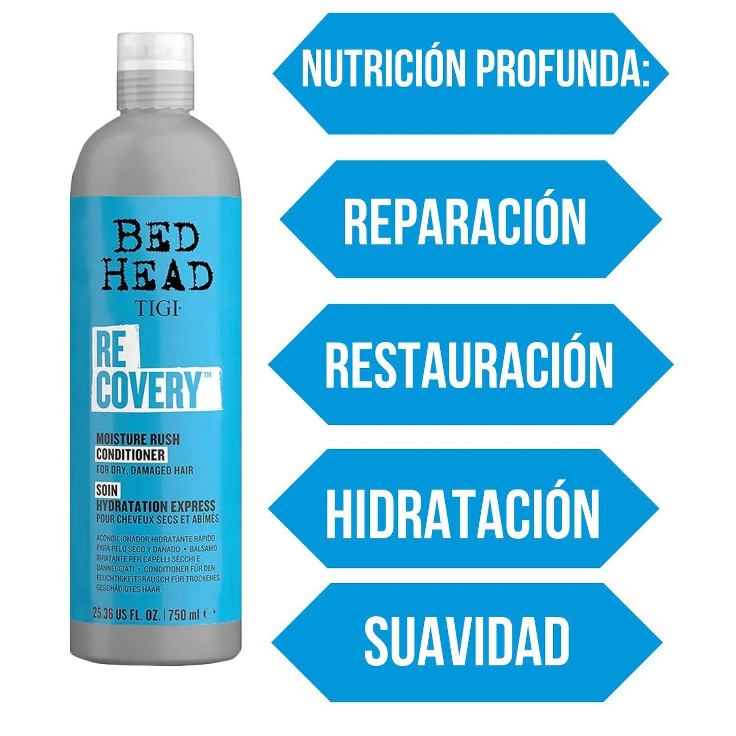 Tigi Bed Head Acondicionador Recovery Hidratante 750ml Pelo Dañado