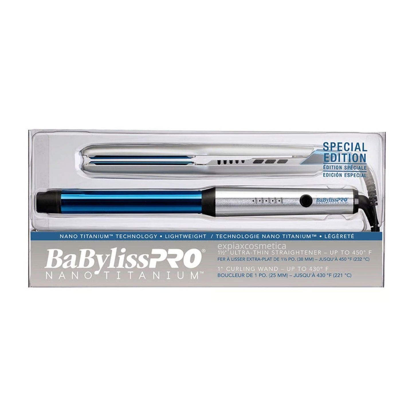 Plancha Babyliss Pro Alisadora Titanio 1 1/2 Y Rizador 25mm