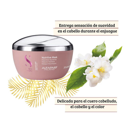 Alfaparf Semi Di Lino Mascarilla Moisture 200ml Nutrición Restaura