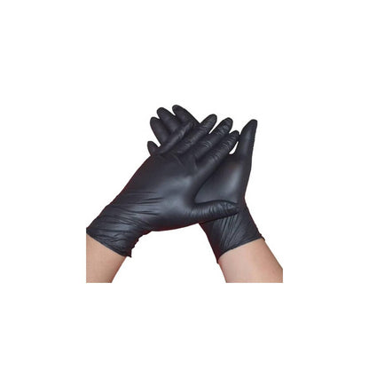 Guantes Negros de Latex Goma Trimx  50 Unidades Talla M