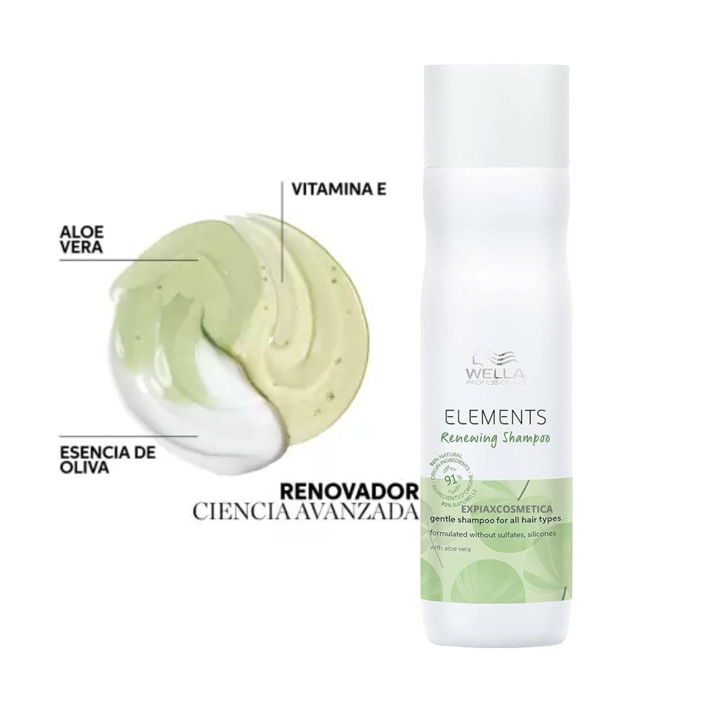 Shampoo Wella Elements Renewing  Sin Sulfatos Sin Parabenos
