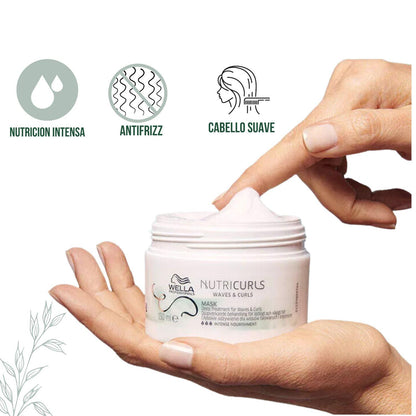 Mascarilla Wella Nutricurls Tratamiento Profundo Para Rizos 150ml