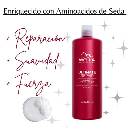 Shampoo Ultimate Repair 1000ml Paso 1 Fortalece Repara Hidrata Suaviza