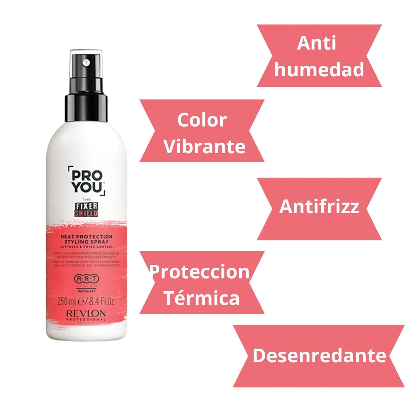 Spray Protector Termico The Fixer Shield Pro You Revlon 250ml Suaviza
