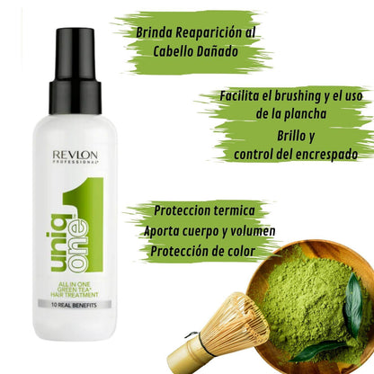 Revlon Uniq One Té Verde 150ml Tratamiento Capilar 10 Beneficios en 1