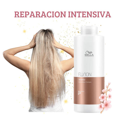 Shampoo Wella Fusion 1000ml Reparación Intensa Purificación Metal