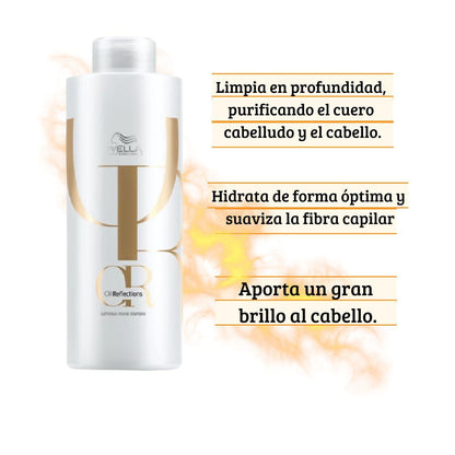 Shampoo Oil Reflections 1000ml Wella Hidrata Nutre Brillo Suavidad
