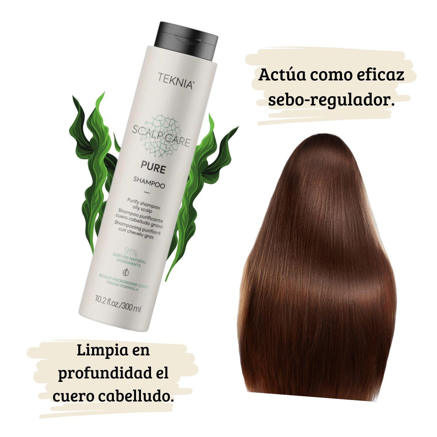 Shampoo Lakme Teknia Scalp Care Pure 300ml  Sebo Regulador Purificante