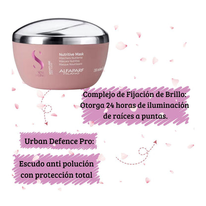 Alfaparf Semi Di Lino Mascarilla Moisture 200ml Nutrición Restaura