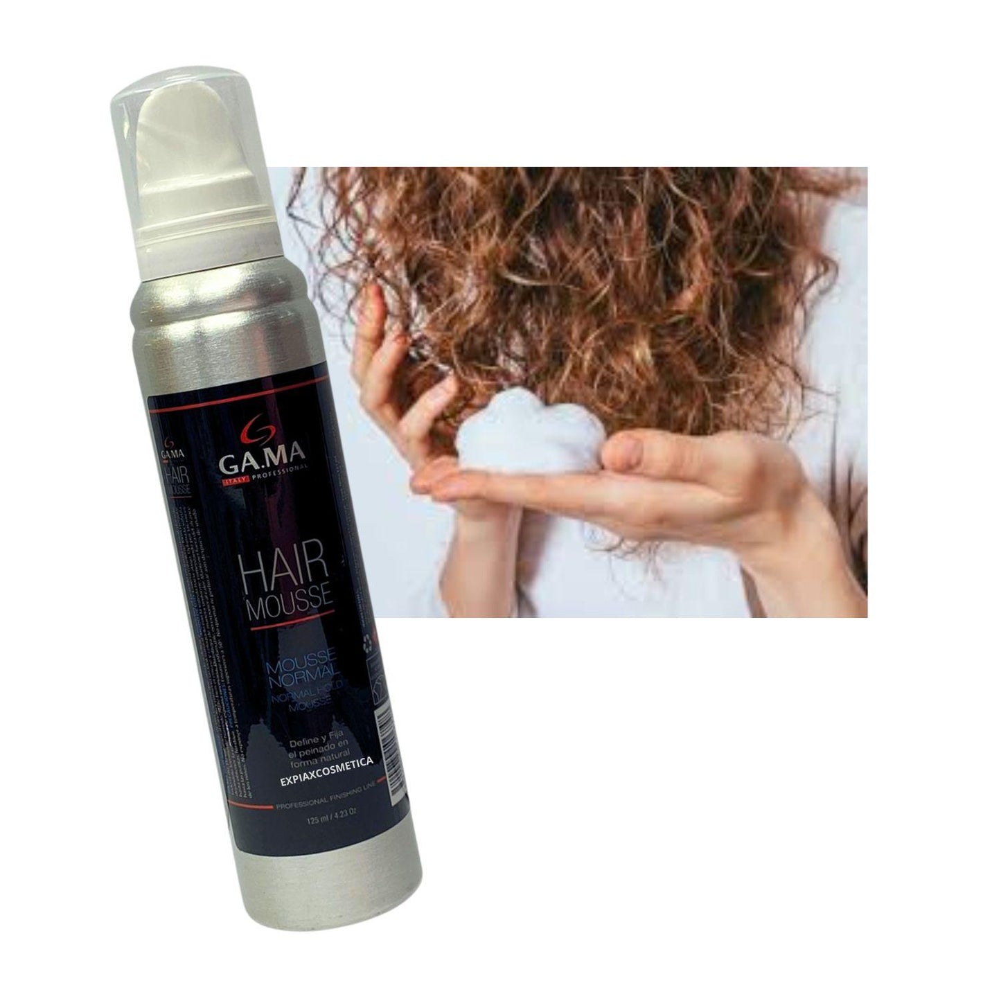 Mousse Normal Gama Italy 125ml Define Fija el Peinado en Forma Natural